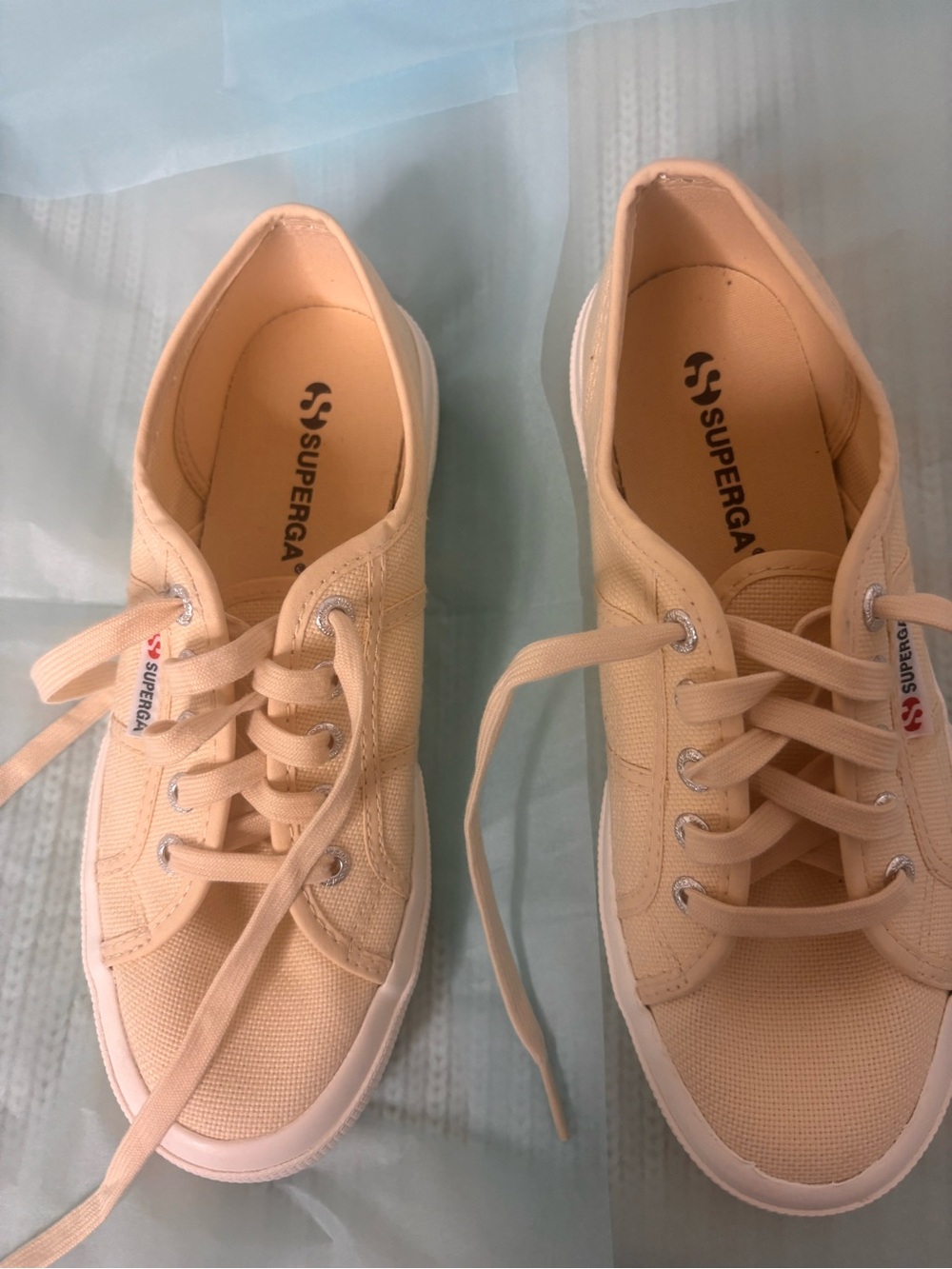 Superga Women's Light Cream Canvas Low-Top Sneakers